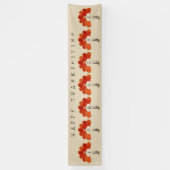 家族の感謝祭の七面鳥 横断幕 (縦)