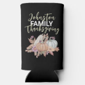 家族の感謝祭パーティーがアイディアを好む スリム缶クーラー (裏面)