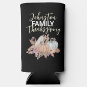 家族の感謝祭パーティーがアイディアを好む スリム缶クーラー (正面)