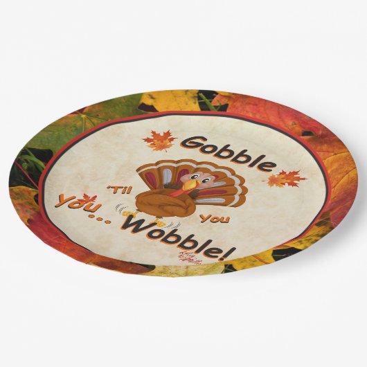 家族の感謝祭パーティープレート ペーパープレート (アングル)