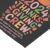 家族の感謝祭2024クルーの七面鳥マッチング ショートテーブルランナー (コーナー)