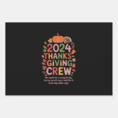 家族の感謝祭2024クルーの七面鳥マッチング ラッピングペーパーシート (正面)