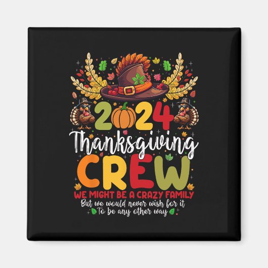 家族の感謝祭2024感謝祭クルーのトルコ マグネット (正面)