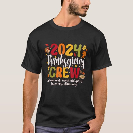 家族の感謝祭2024感謝祭クルーのトルコ Tシャツ (正面)