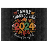 家族の感謝祭2024私の部族に感謝 カッティングボード (正面)