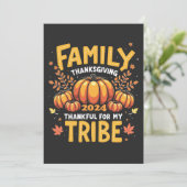 家族の感謝祭2024私の部族に感謝 サンキューカード (スタンド正面)