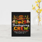 家族の感謝祭2025感謝祭クルーのトルコ カード (黄色い花)