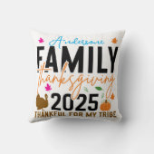 家族の感謝祭2025 | 編集可能なトルコ クッション (裏面)