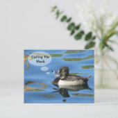 家族の懇親会が群れの鴨の発表を呼び出す ポストカード (スタンド正面)