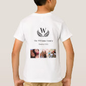 家族の懇親会写真コラージモノグラムキッズ Tシャツ (裏面)