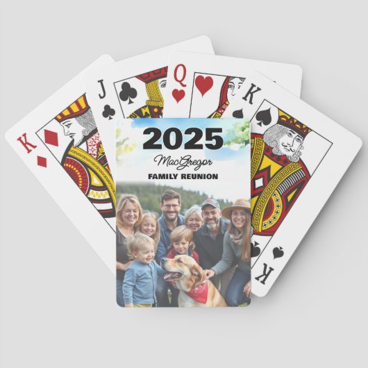 家族の懇親会写真 トランプ (裏面)