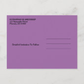 家族の懇親会日付を保存トライバルタートルアート 案内ポストカード (裏面)