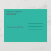 家族の懇親会日付を保存トライバルタートルアート 案内ポストカード (裏面)