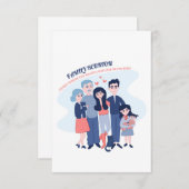 家族の懇親会生活は永遠に愛を始める 招待状 (正面/裏面)