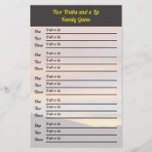 家族の懇親会真実または嘘と何の価格ゲーム チラシ (正面)