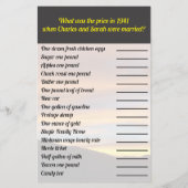 家族の懇親会真実または嘘と何の価格ゲーム チラシ (裏面)