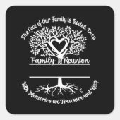 家族の懇親会私たちの家族の愛 スクエアシール (正面)