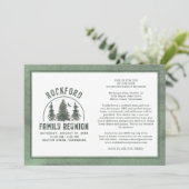 家族の懇親会素朴林の木の写真 招待状 (スタンド正面)