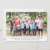 家族の懇親会素朴林の木の写真 招待状 (裏面)