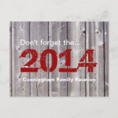 家族の懇親会素朴 インビテーションポストカード (正面)