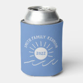 家族の懇親会-アウトドア – 太陽atビーチまたは湖 –  缶クーラー (缶正面)