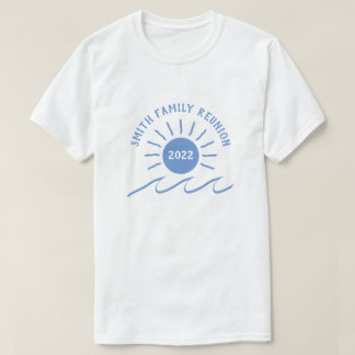 家族の懇親会-アウトドア – 太陽atビーチまたは湖 – tシャツ