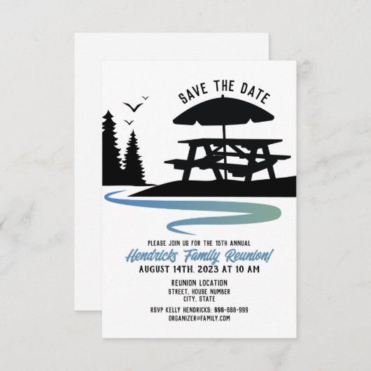 家族の懇親会 セーブザデート (正面/裏面)