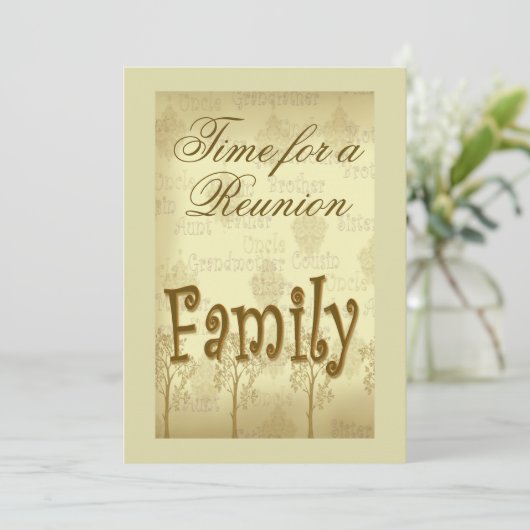 家族の懇親会 招待状 (スタンド正面)