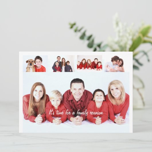 家族の懇親会DIY 5写真の非公式の集まり サンキューカード (スタンド正面)