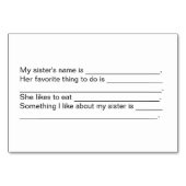 家族の懐中電灯パーソナライズされたの姉妹写真 テーブルナンバー (裏面)