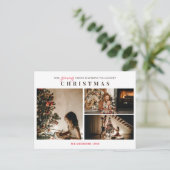 家族の成長3写真メリークリスマスポストカード ポストカード (スタンド正面)