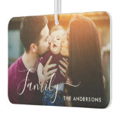 家族の手のレタリングカスタム写真 カーエアーフレッシュナー (左)