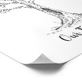 家族の指紋ツリー 葉のポスター ポスター (角)