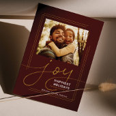 家族の挨拶フォトスクリプト喜びクリスマス シーズンカード