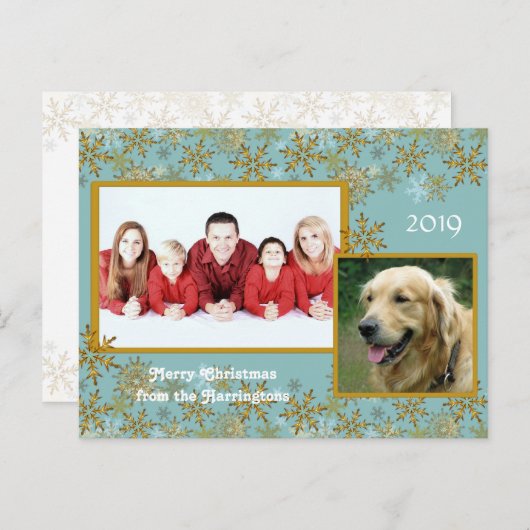家族の数々のクリスマス写真はがき シーズンポストカード (正面/裏面)