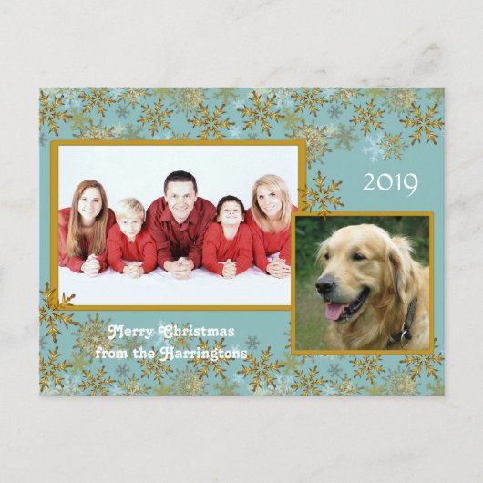 家族の数々のクリスマス写真はがき シーズンポストカード (正面)