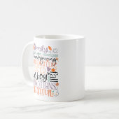 家族の数あなたの恵み感謝与カボチャ コーヒーマグカップ (正面左)