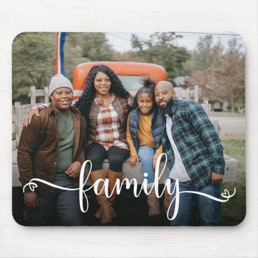 家族の文字の写真 マウスパッド (正面)
