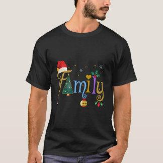家族の文字スタイル 愛する家族 Tシャツ