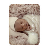 家族の新しい一員誕生 赤ちゃんの生まれたお知らせ マグネット (縦)