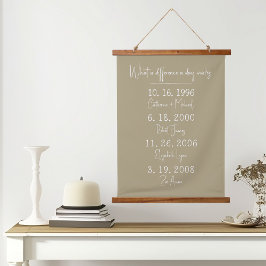 家族の日々の違いカスタムは 吊り下げ型タペストリー