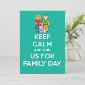 家族の日の招待状と親とベビーの平静 招待状 (スタンド正面)