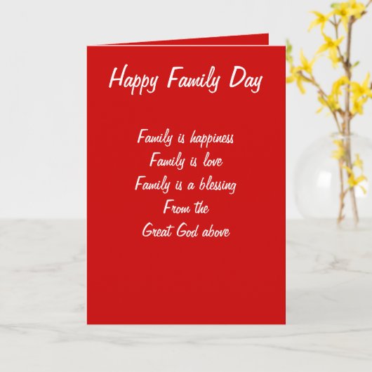 家族の日恋 カード (黄色い花)