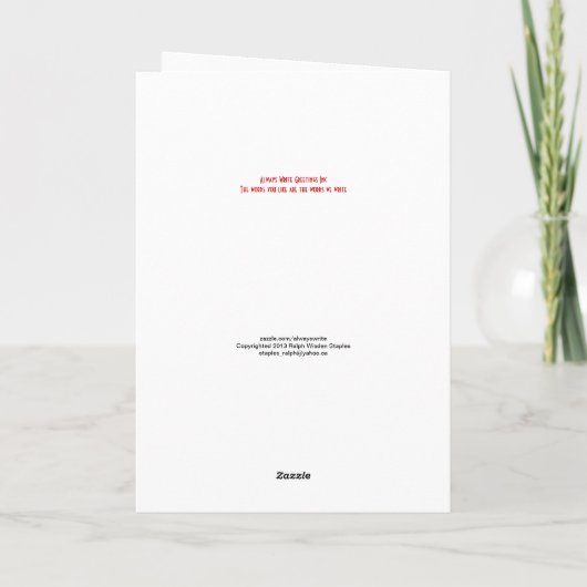 家族の日気に カード (裏面)