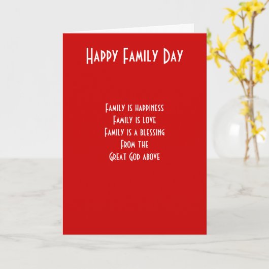 家族の日 カード (黄色い花)