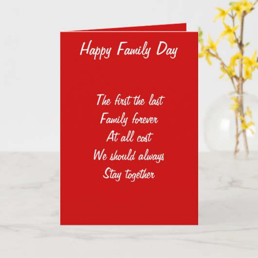 家族の日 カード (黄色い花)