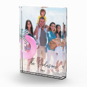 家族の日 |写真モダン名デコパーソナライズされたール フォトブロック (右)