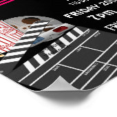 家族の映画の夜、映画の夜のパーティーPTAイベントPTO ポスター (角)