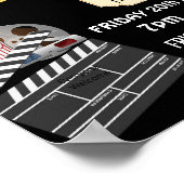 家族の映画の夜、映画の夜のパーティーPTAイベントPTO ポスター (角)