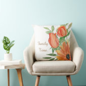 家族の時間の装飾フローラ白い緑のバラ クッション (椅子)